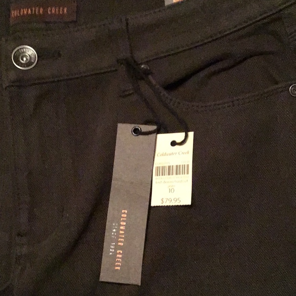 knit denim boot cut jeans in brown 10